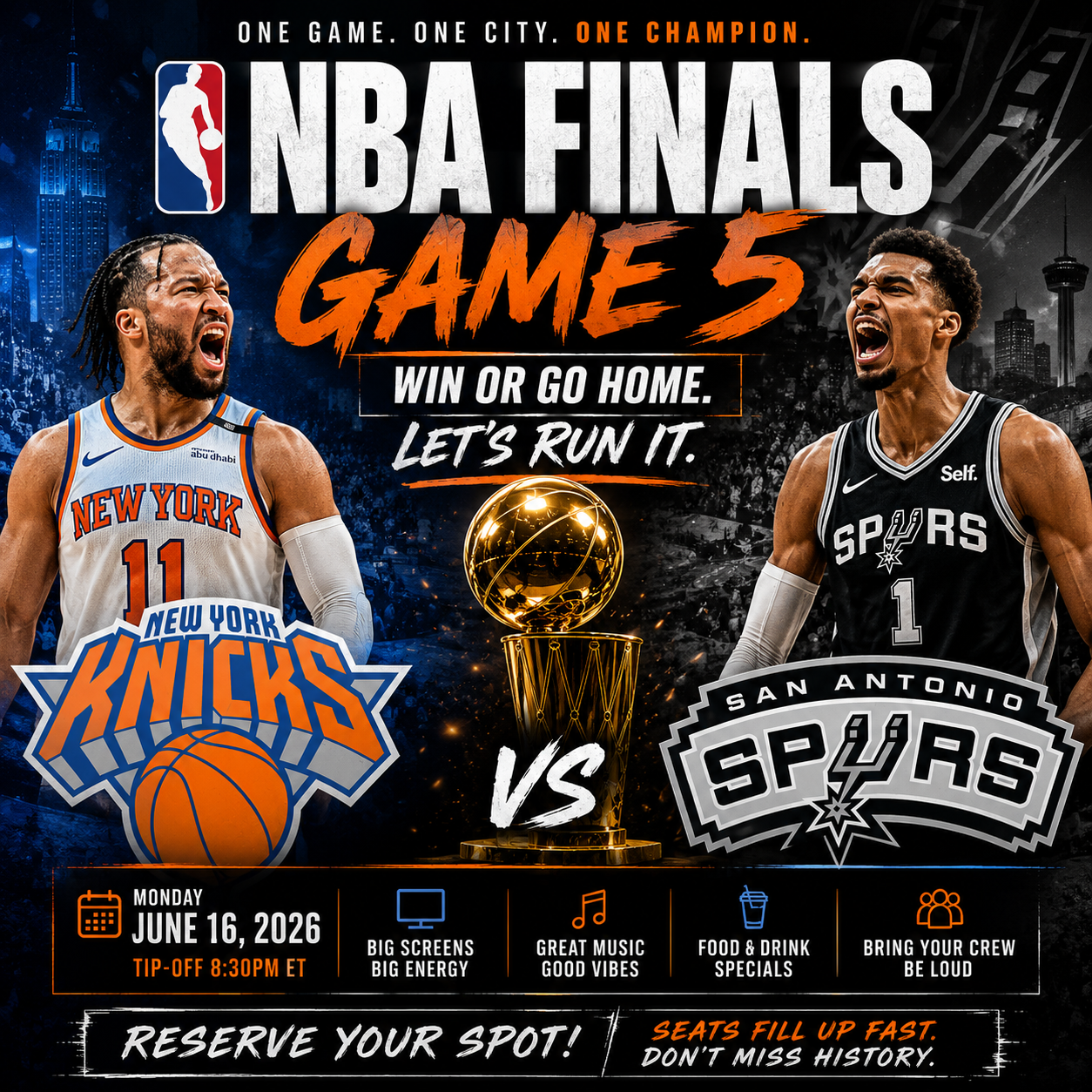 NBA Finals Game 5 Watch Party: Knicks vs. Spurs
